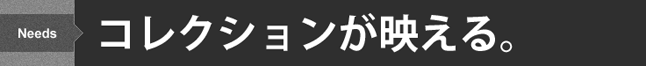 コレクションが映える。